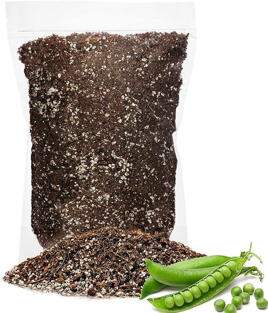 GARDENERA Premium Organic Potting Soil for Peas - (3 Quart Bag)