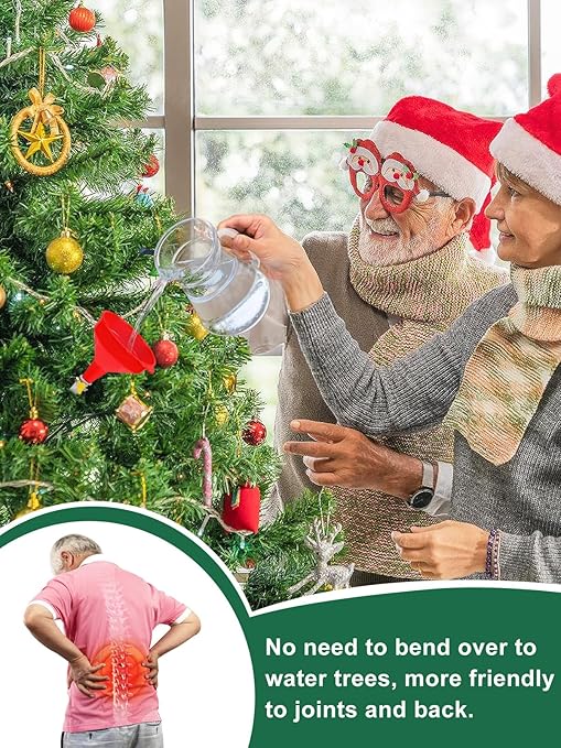 MADHOLLY Christmas Tree Watering Funnel - Fixed with Cable Ties Clamp, No Leakage, Stable Tree Watering Can System Device Spout Plant Watering Tool for Xmas Tree