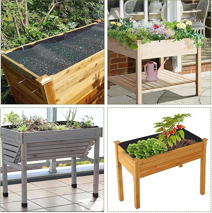 63x83 Inch Planter Liner, Fabric Planter Basket Liner for Large Veg Trough, Non Woven Fabric Plant Liners, Replacement Felt Window Box Liners, Outdoor Raised Bed Planter Liner for Garden Flower Pot