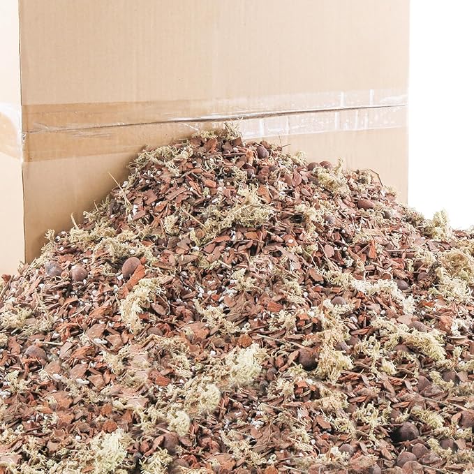 Orchid Bark Potting Mix 29 Quart, Mix Pine Bark, Organic Perlite, Sphagnum Moss and Leca Clay Pebbles for Plants, Orchid Fertilizer Garden Soil for Root Development