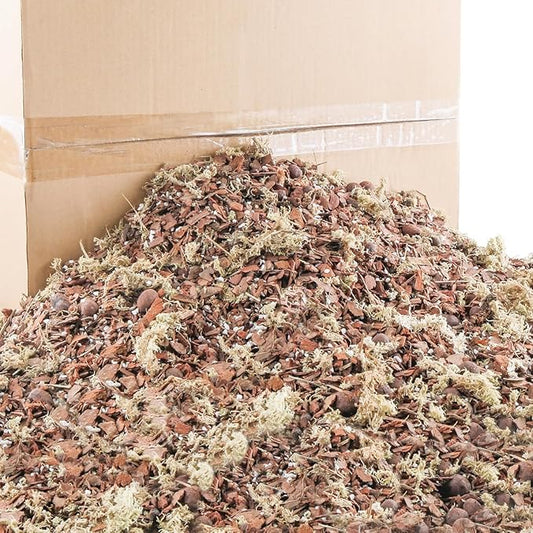 Orchid Bark Potting Mix 29 Quart, Mix Pine Bark, Organic Perlite, Sphagnum Moss and Leca Clay Pebbles for Plants, Orchid Fertilizer Garden Soil for Root Development