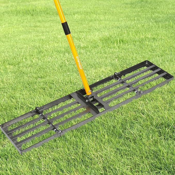 Joyhalo Lawn Leveling Rake, 30 Inch Yard Lawn Leveling for Soil with 78" Adjustable Steel Handle, Heavy Duty Effort Saving Landscape Lawn Leveler for Yard Garden Golf Course Soil Sand Dirt Grass