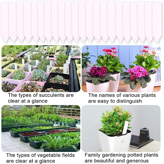 Plastic Plant Labels 100 PCS Garden Plant Tags 1x6 inch Nursery Garden Labels Waterproof Flower Marker for Decoration