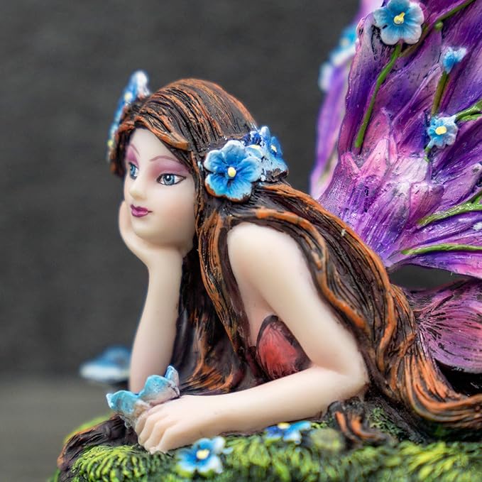 Fantasy Dragon Fairy Figurine Set，Enchanted Garden Fairy Resin Figurine - Handcrafted Lawn Fairy Statue for Home Décor, Unique Gift for Nature Lovers