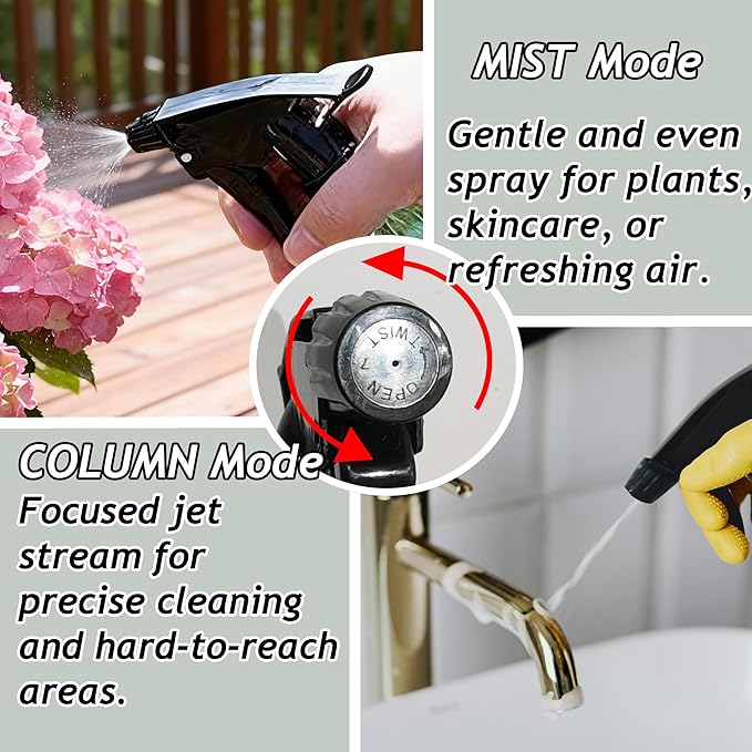 Glass Spray Bottles for Cleaning, Orange Refillable Watering Can,13.5oz Adjustable Nozzle Water Spray Bottle,Plant Mister Spray Bottles for Indoor Plants, Cleaning, Hair Care, Pets Care(2pcs)(Orange)