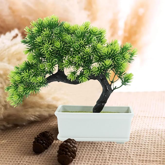 Artificial Plants Greenery Bonsai Room Decor Fake Bonsai Tree for Home Decor Indoor Bookshelf Office Desk Bathroom Farmhouse Decor