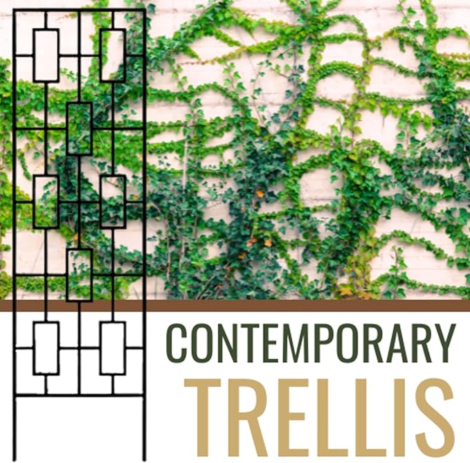 Panacea Contemporary Trellis, Black, 78" H