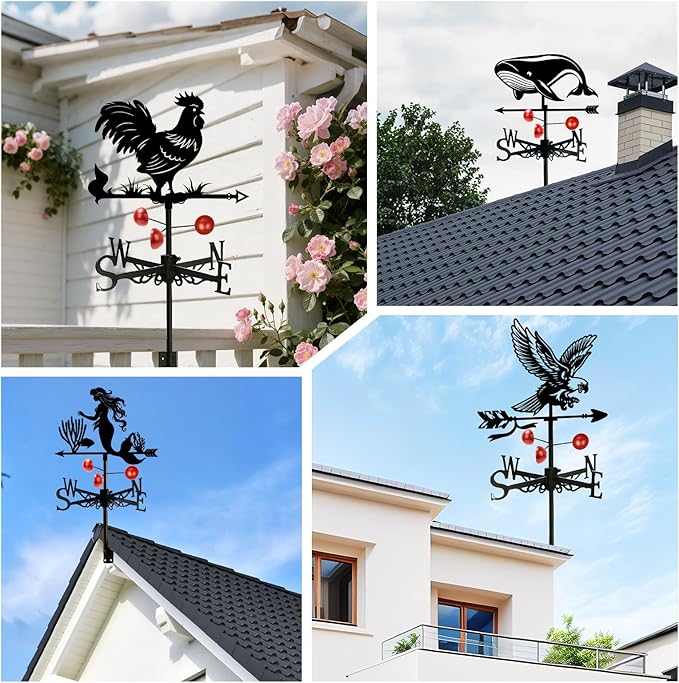 Custom Metal Weathervane Personalized Steel Wind Indicator with Name Outdoor Decor for Roof Garden Barn Patio-Horse