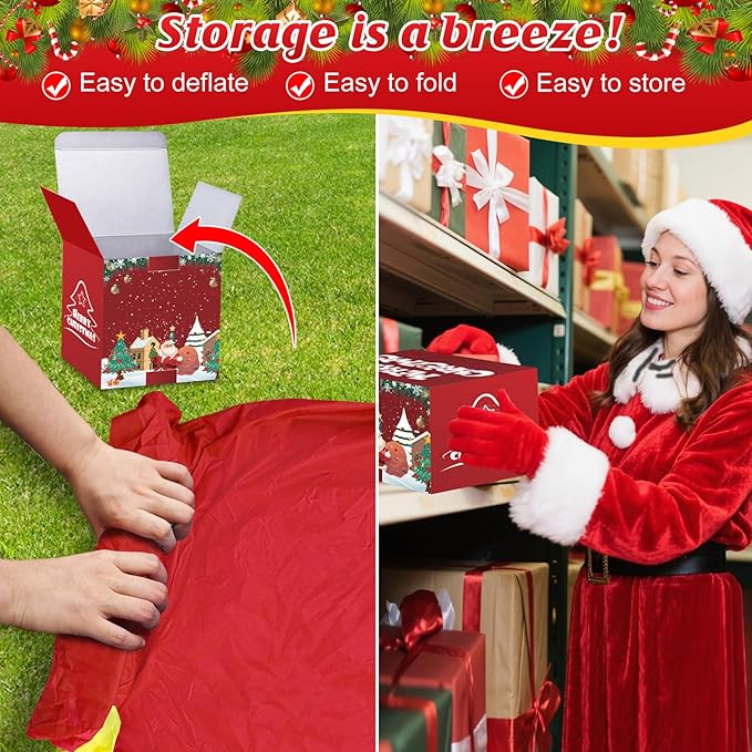 12 FT Tall Nutcracker Inflatable Christmas Decorations Outdoor Candy Cane, Built-in LED Lights Large Funny Soldier Xmas Blow Up Yard Decoration for Winter Holiday Party Indoor Outside Lawn Garden