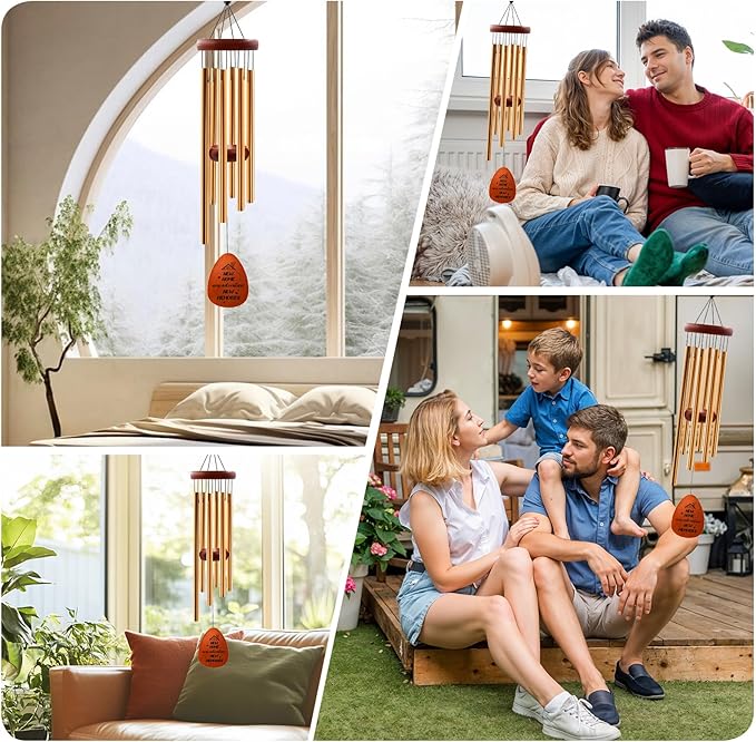 House Warming Gifts New Home, Housewarming Wind Chime, Housewarming Gifts for Christmas, New Home Gift for Women Men Couple Friends, House Warming Gift for Garden Home Outdoors