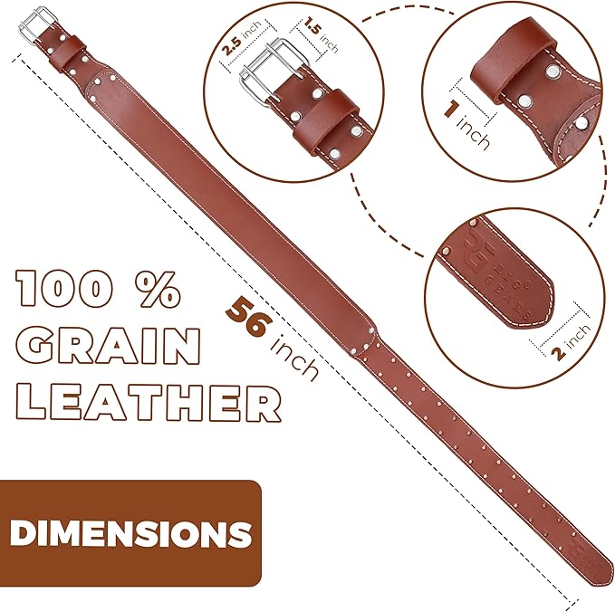 Leather tool belt for men grain leather work belts | 3 inch carpenter constaraction belt multipurpose along with foam padded tool belt 34" to 49"