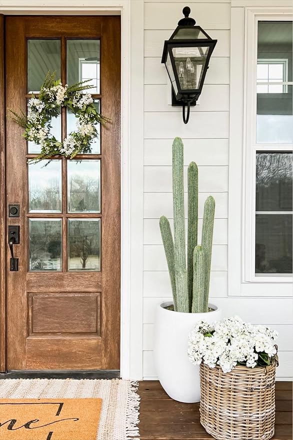 DILATATA 29.5” Tall Fake Cactus Plant Potted Large Cactus 'Old Man Cactus' Big Cacti Plants Artificial Cactus for Home Garden Office Decor Housewarming Gifts Faux Cacti