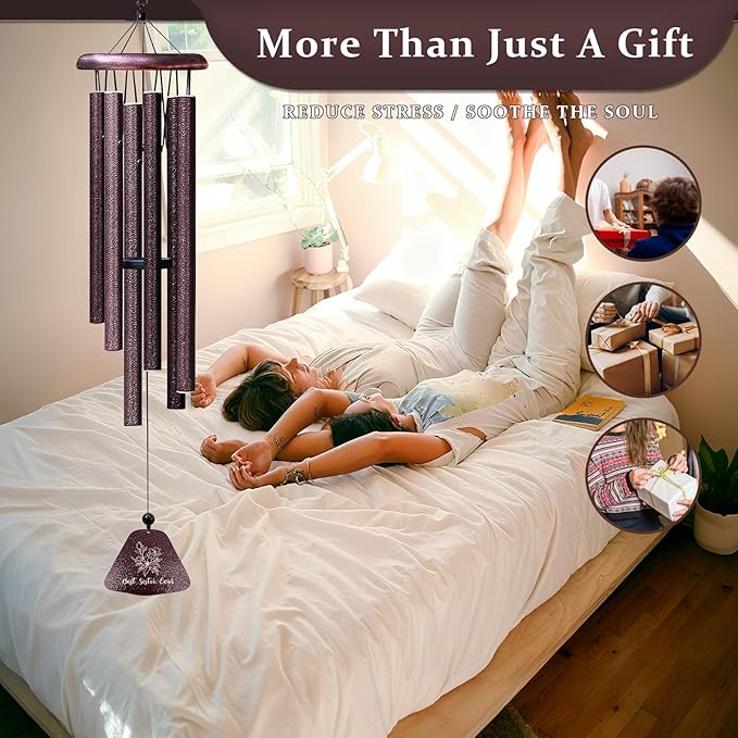 Sister Birthday Gifts, Best Sisters Ever 32" Wind Chimes for Women, Birthday Gifts for Sister from Sisters, Christmas Graduation Presents for Bestie Sis, Funny Sis Best Friend Windchimes