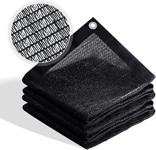 50% Shade Cloth for Garden, Customizing Outdoor Sun Shade Netting with Reinforced Grommets, Pergola Shade Cover Mesh Tarp for Plants Patio Greenhouse Chicken Coop, 6x16 FT, Black