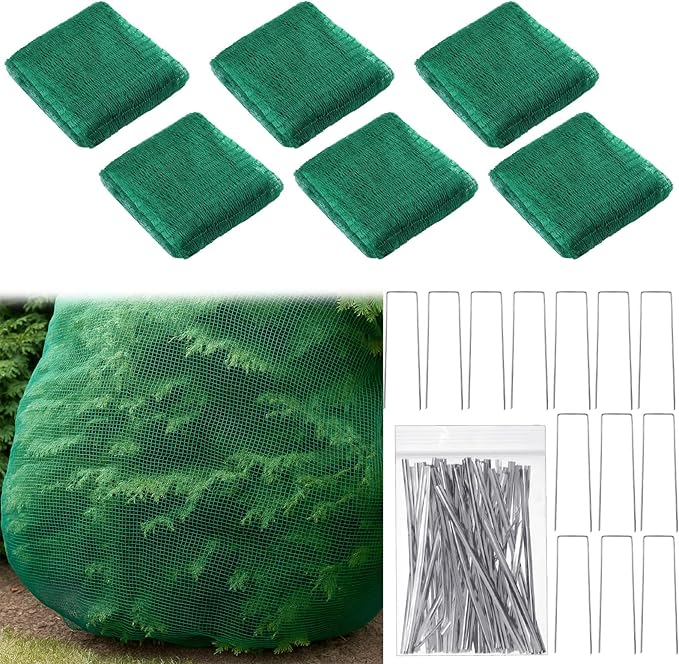 6 Pack 10'x10' Deer Netting Fencing Heavy Duty Bird Netting, Chicken Coop, Fruit Trees, Plants, Plastic Fence, Bird Screen, Outdoor Cover, Garden Protection, Net Material, Plant Barrier