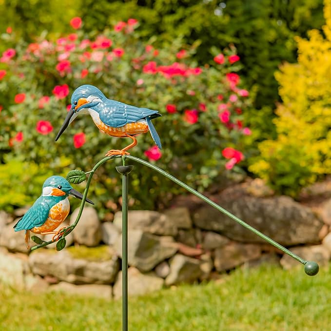 Decorative Iron Bird Garden Stake in 5 Styles (Hummingbirds Tiny & Teeny)