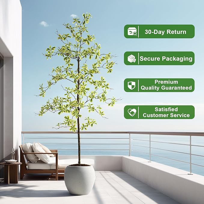 6FT Artificial Black Olive Tree Artificial Olive Plants, Tall Faux Olive Tree Faux Silk Plant Fake Plant Ultra-Realistic Silk Leaves & Natural Trunk Indoor Outdoor Use