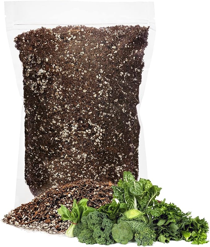 GARDENERA Premium Organic Potting Soil for Leafy Greens - (2 Quart Bag)