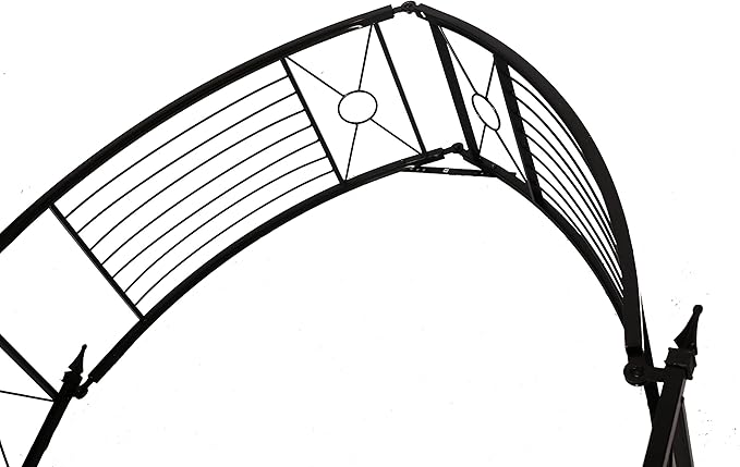 1.Go Steel Garden Arch, 8'2" High x 4'7" Wide, Garden Arbor for Various Climbing Plant, Outdoor Garden Lawn Backyard