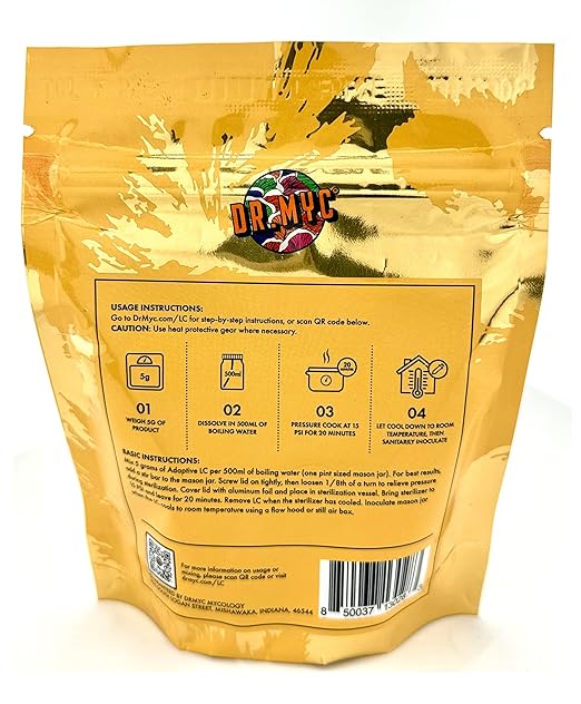 Supremely Clear Adaptive Liquid Culture Premix for Mushroom Cultivation - with Nutritional Profile Designed by Mycologist - Makes 10.5 Pints of LC. Complete with Free Tutorial. 100 Grams.
