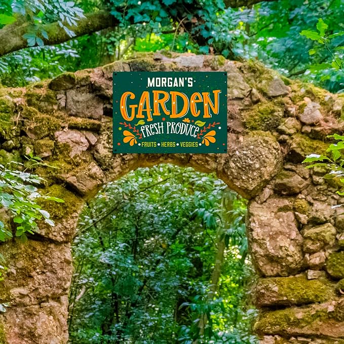Custom Garden Signs, Personalized Sign for Garden, Ideal for Mom, Mother Or Christmas Gift Sign, 10x14 Inches, Rust Free .040 Aluminum, Fade Resistant, Made in USA by Sigo Signs