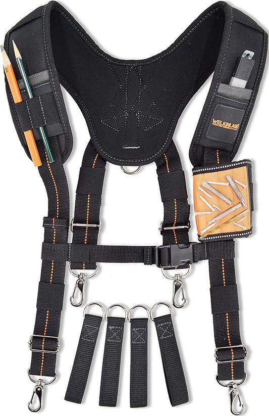 WELKINLAND 2.5" Tool belt suspenders, Tool belt suspenders for men, Tool suspenders for men, Tools suspenders