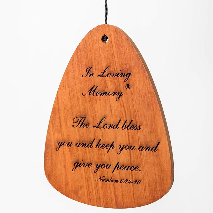 In Loving Memory 24-inch Windchime, Silver w/The Lord Bless You and Keep You…