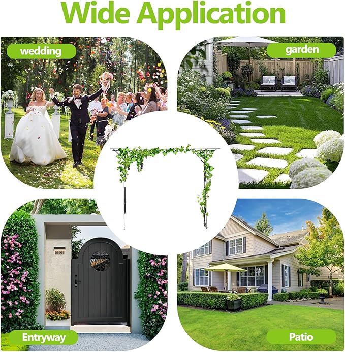 Garden Trellis Metal Garden Arbor Archway for Outdoors Climbing Plants Backyard Decorative Wedding Arches