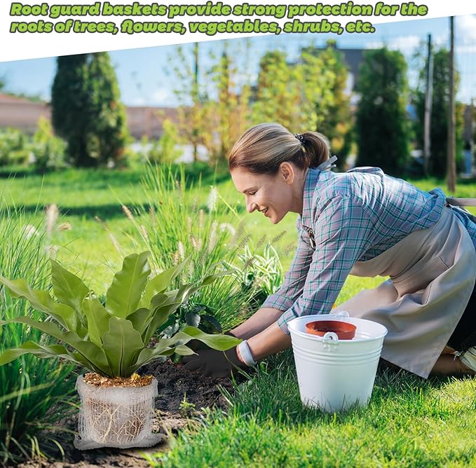 15 Gallon Root Guard Gopher Baskets Proof Stainless Wire Steel Underground Barrier, Gophers Moles Voles Mesh Baskets Protect Plant Roots Tubers Trees Flowers Crops (8 Pcs 15 Gallon)