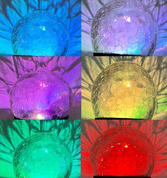 Wind Spinner - Replacement Solar Powered Glass Ball for Newer Version of Solar Multi-Color