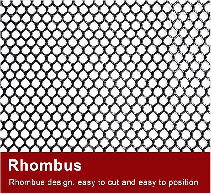 Plastic Chicken Wire Mesh Fencing 39.3″ x 32.8′ Roll Pet Garden Safety Fencing Netting Durable Heavy Duty Snow Fence for Poultry Floral Bird Patio Barrier, Easy to(Size:1x20M - Mesh 1.2cm,Color:Black)