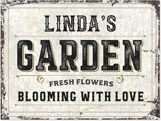 Custom Garden Sign, Christmas Season, Personalized Rustic Name for Backyard Décor Sign, 18x24 Inches, Rust Free .063 Aluminum, Fade Resistant, Made in USA by Sigo Signs
