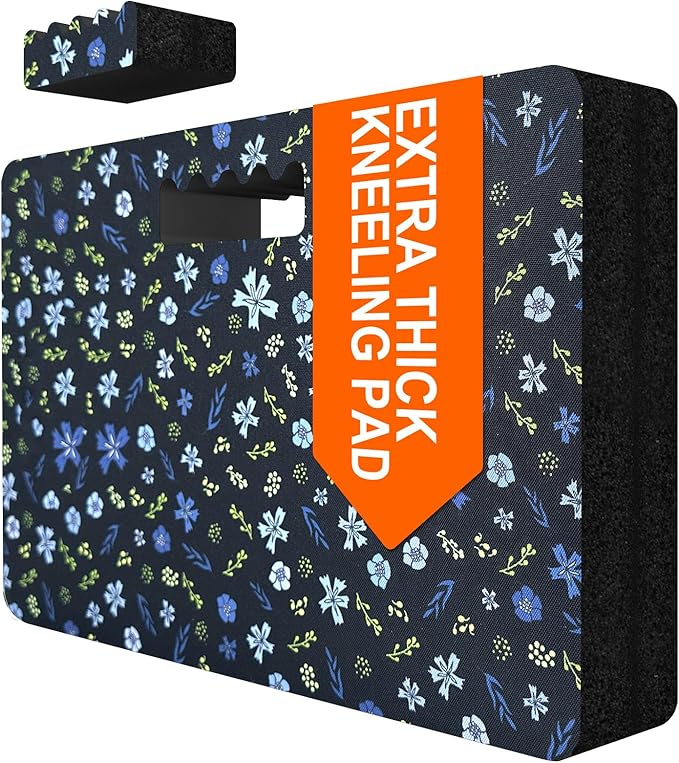 Extra Thick Kneeling Pad — Heavy Duty, Extra Large Foam Kneeler Mat for Gardening,Bathing Baby, Workout Supplies,Water & Dirt Resistant, Lightweight, DK Blue