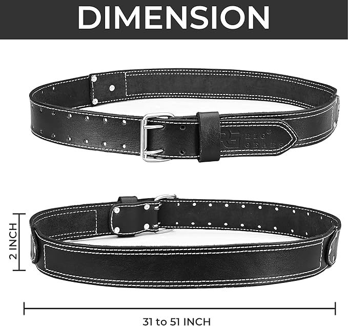 Leather tool belt (Black 301, Standard)