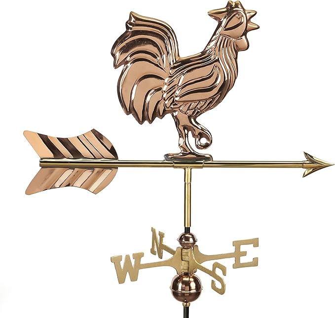 Good Directions Cottage Rooster Weathervane with Garden Pole