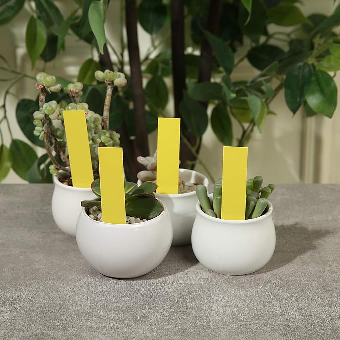 1000 Pcs 4 Inch Garden Plant Labels, Plastic Nursery Tags Waterproof Pot Seed Markers, Yellow