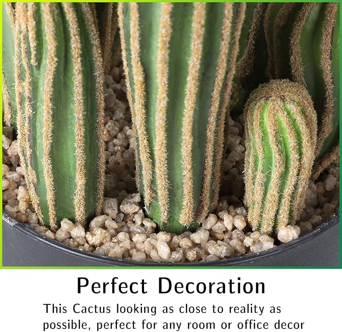 Artificial Cactus Fake Big Cactus 24 Inch Faux Cacti Plants for Home Garden Office Store Decoration