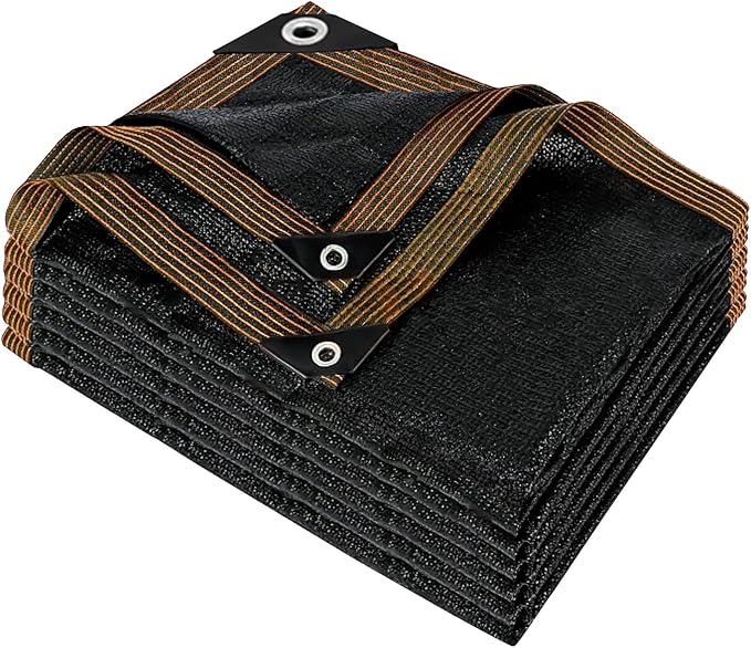 90% Black Shade Cloth for Patio, 4x6 FT Mesh Tarp Sun Shade Cloth with Grommets, Sun Protection Sail for Garden Greenhouse Pergola Barns Kennel Patio Outdoor Neting Cover