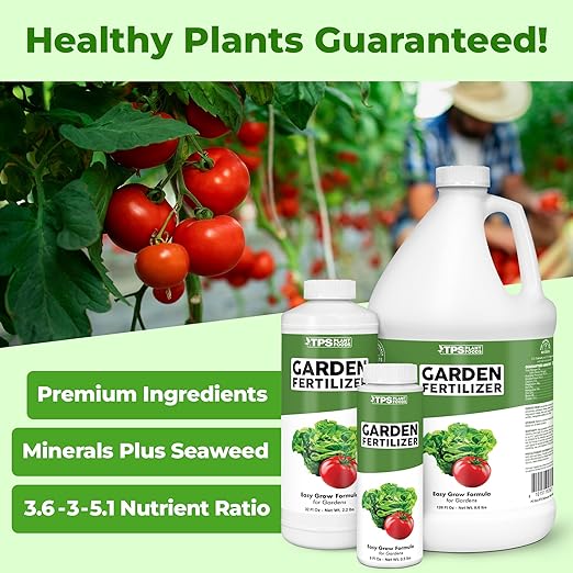 Garden Fertilizer, Complete Liquid Garden Plant Food for Edible Plants, 1 Gallon (128 oz)