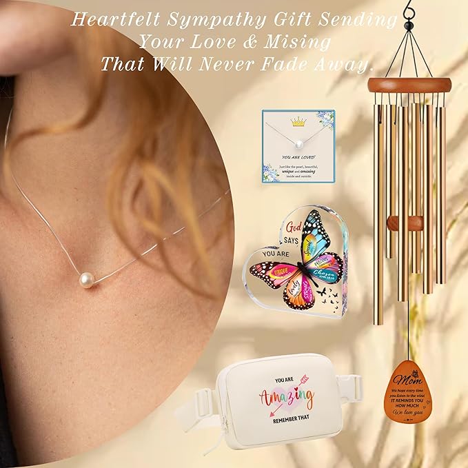 Daughter Gifts from Mom, Gift Baskets for Women Wind Chimes Christmas Basket Unique Birthday Gifts for Her