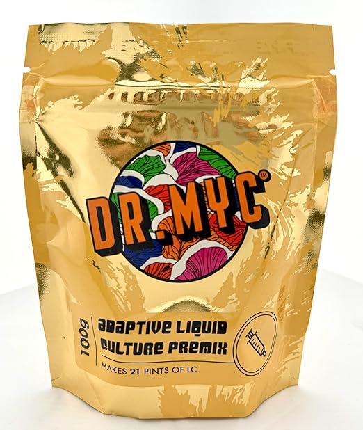 Supremely Clear Adaptive Liquid Culture Premix for Mushroom Cultivation - with Nutritional Profile Designed by Mycologist - Makes 10.5 Pints of LC. Complete with Free Tutorial. 100 Grams.