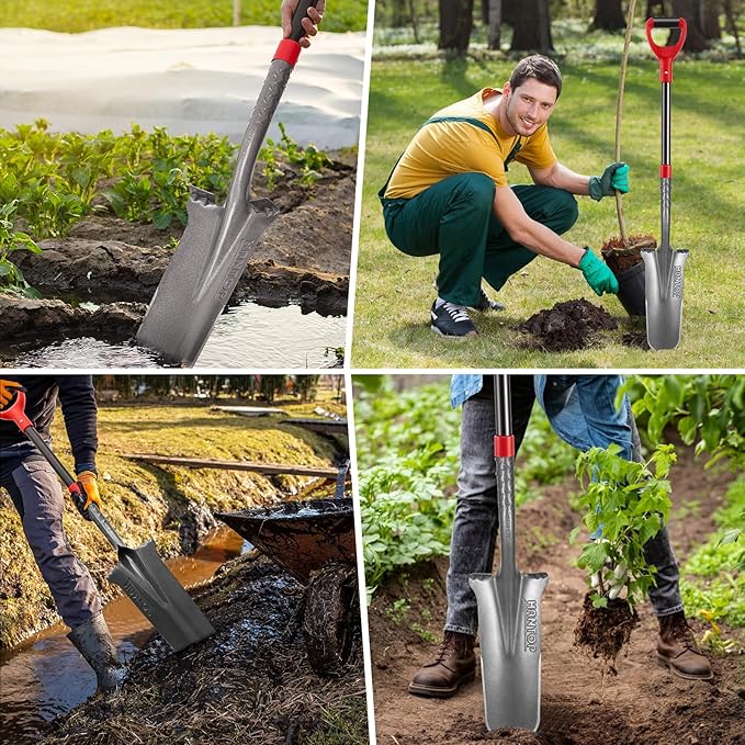 Shovels & Spades - Drain Spade, Digging Garden Shovel, 44 inches