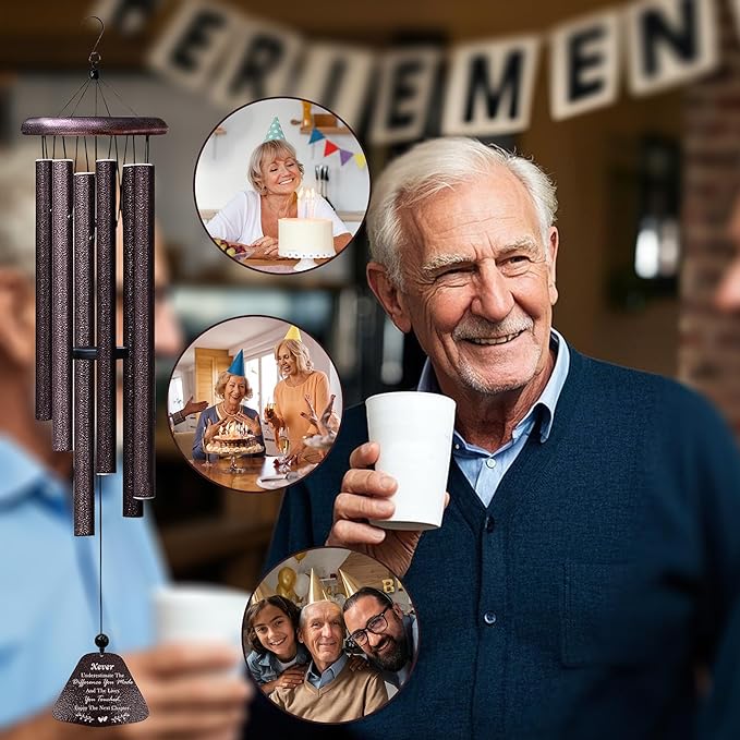 Retirement Gifts for Woman Men 2025, Retirement Party Decorations 32” Wind Chimes, Retired Farewell Goodbye Gifts for Coworkers Teachers Boss Nurses Friends, Coworker Leaving Gift for Women