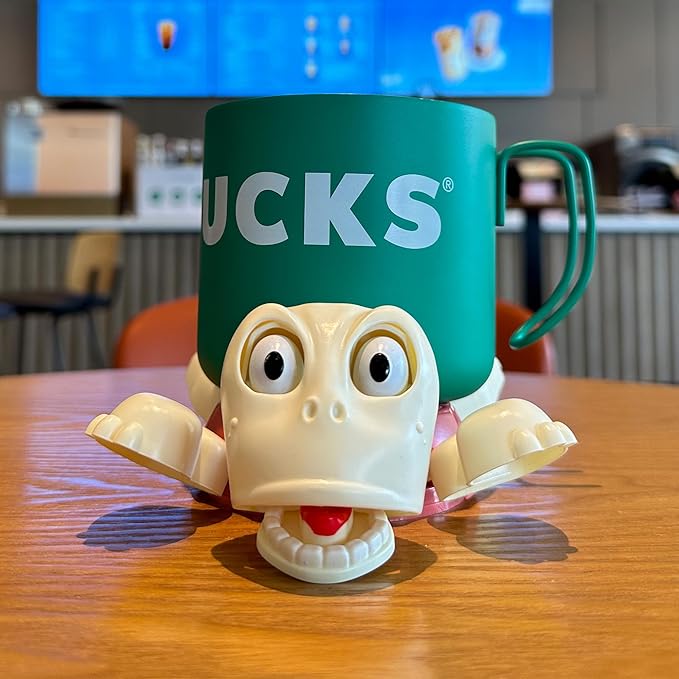 JOD® Turtle Cup Holder, Turtle Coaster with Funny Expression, Cup Holder with Liftable Limbs & Expressive Face for Turtles,Tortoise Lover Gag Gifts Home Decor(Pink)