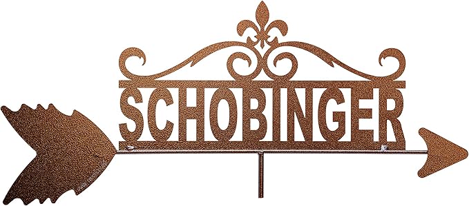 SWEN Products Personalized Family Name Weathervane Interchangeable Top Arrow Only