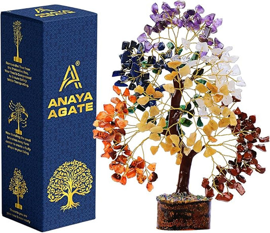 7 Chakra Crystal Tree of Life – Handmade Healing Crystals and Crystals and Healing Stones Money Tree for Home & Office Decor – Feng Shui Spiritual for Women