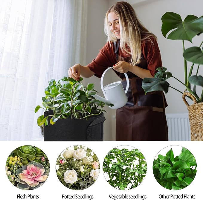10 Pack Lily Plant Pots for Pond, Aquatic Pond Planter for Pond Reusable Pond Plant Basket Grow Bags for Pond, Aquatic Plants, Potato, Carrot, Onion, Flower (1 Gallon)