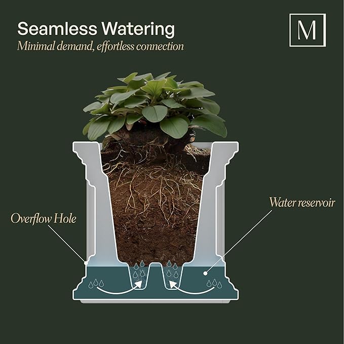 Mayne Nantucket 4-Foot Window Box – Self-Watering, Weather-Resistant Planter for Flowers – Durable Design for Outdoor Use, Perfect for Windows, Railings, or Fences
