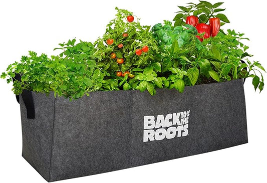 Back to the Roots Breathable Raised Bed (Provides More Oxygen to Roots), 3 Cu. Ft., No Assembly Needed, Reusable & Weatherproof