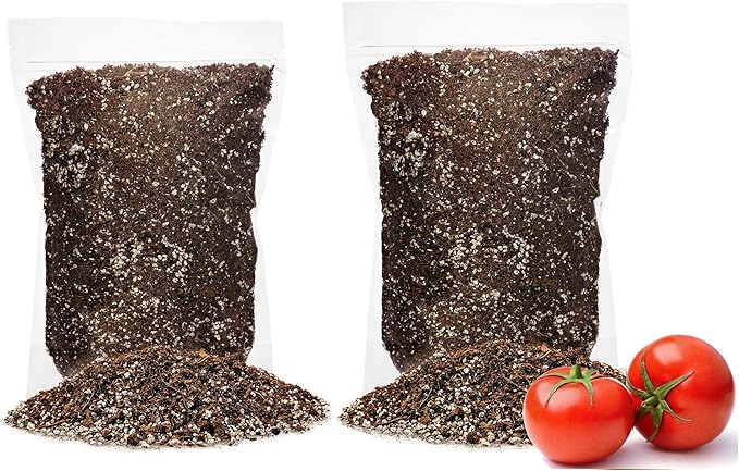 GARDENERA Organic Potting Soil for Tomato Plants - 10 Quart - Hand-Mixed with Natural Ingredients for Optimal Growth and Nutrient Retention